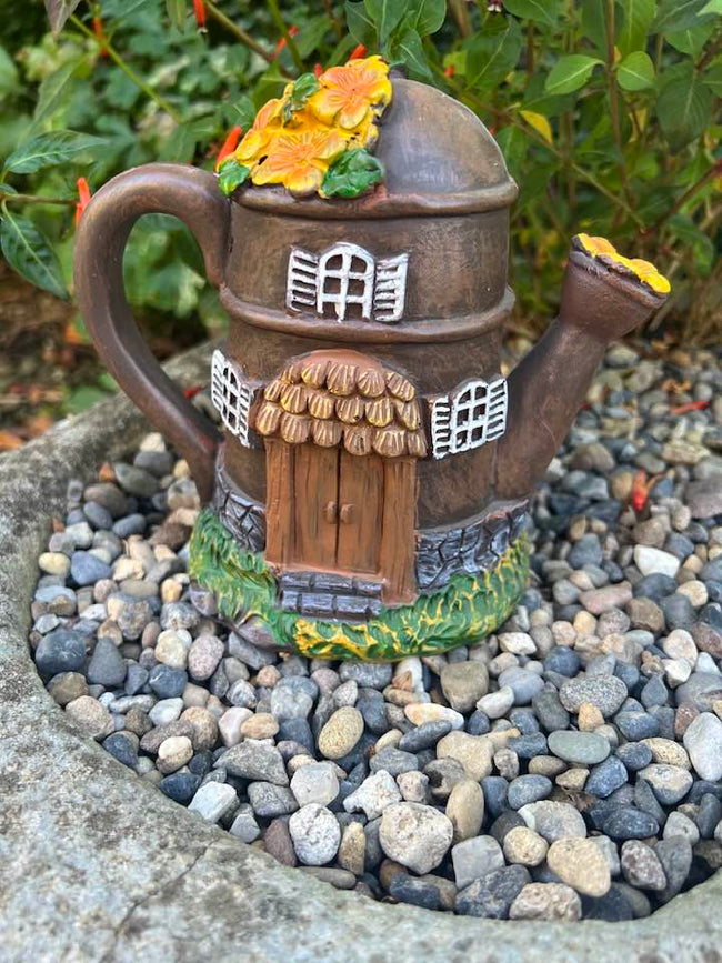 The Fairies Enchanted Garden Fairy Watering Can Cottage