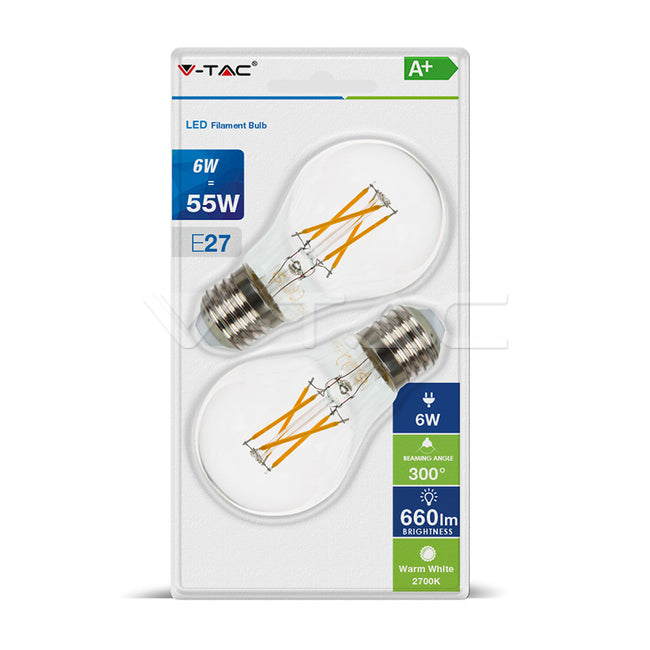 V-TAC FILAMENT LED A60 BULB