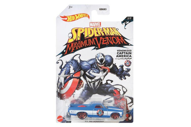Hot Wheels 1:64 Marvel Spiderman Ultimate Venom Venomized Captain America
