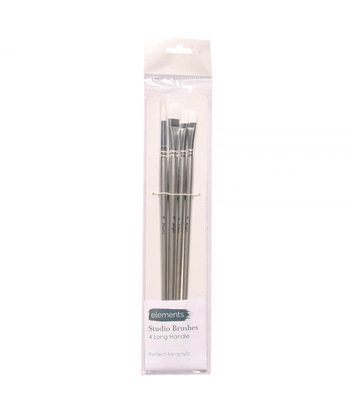 Elements Studio Brush – Set of 4 Long Handle