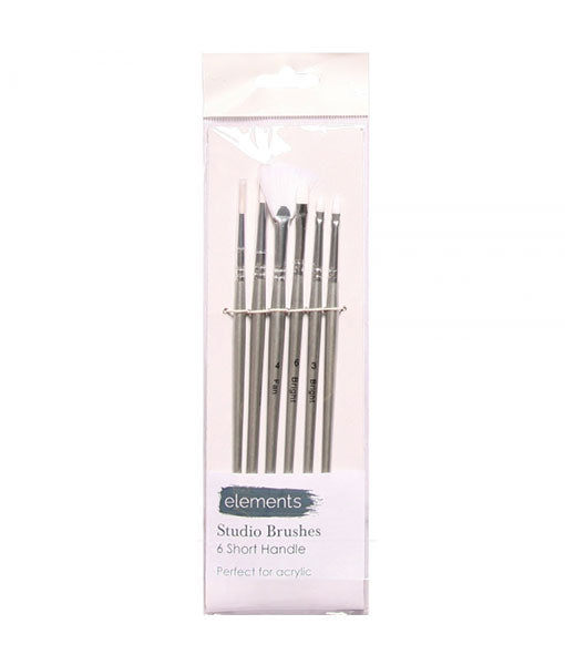 Elements Studio Brush - Set of 6 Short Handle