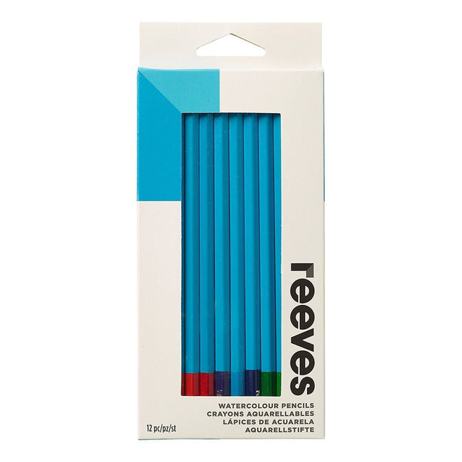 Reeves Set Of 12 Watercolour Pencils Artist Sketching Drawing Art Craft