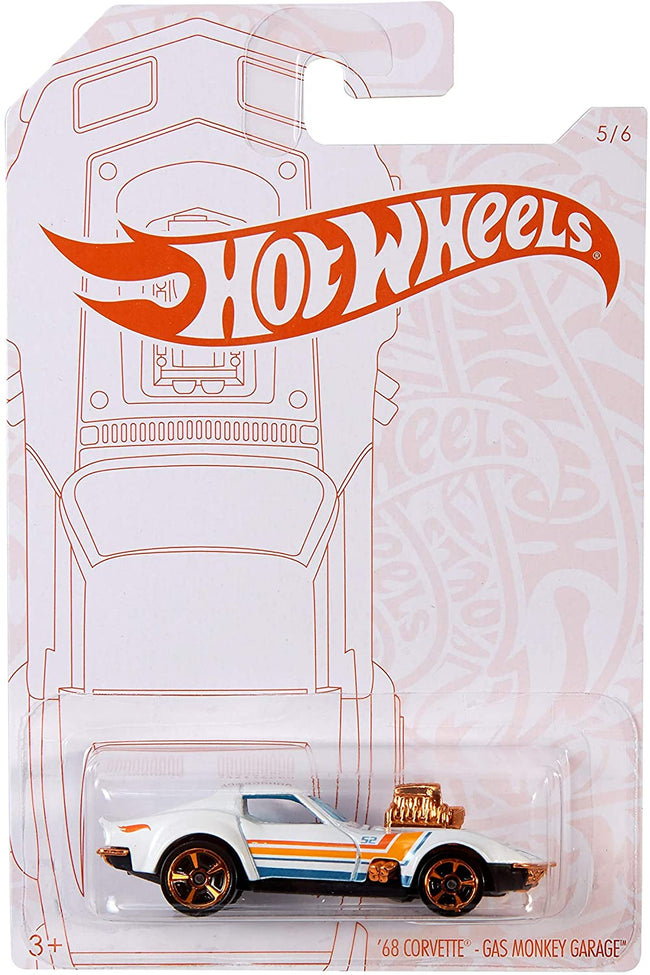 Hot Wheels 2020 Pearl & Chrome 5/6 - '68 Corvette Gas Monkey Garage