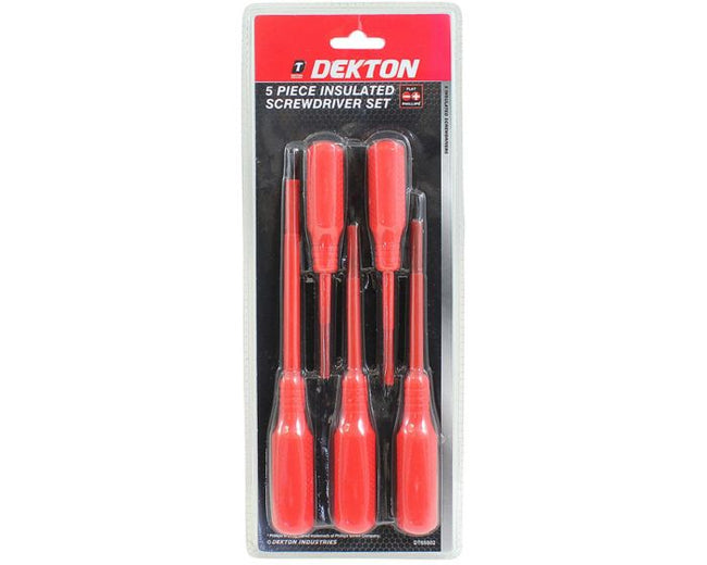 DEKTON 5 PIECE INSULATED SCREWDRIVER SET