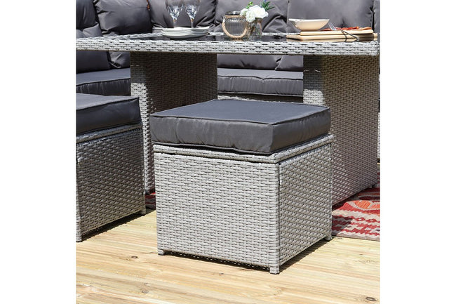 Louise – L Shaped 5 Piece Rattan Garden Furniture Set