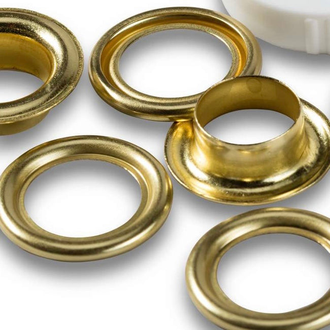 Prym Eyelets and washers, 4.0mm, gold 50pc