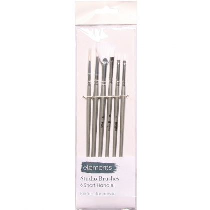 Elements Studio Brush - Set of 6 Short Handle