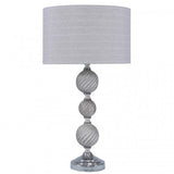 CIMC Value Three Ceramic Ball Table Lamp With Silver Shade
