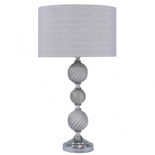 CIMC Value Three Ceramic Ball Table Lamp With Silver Shade