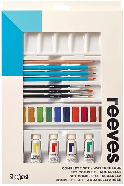 Reeves Complete 31 pieces Watercolor Set Watercolour Art Painting Drawing