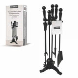 De Vielle 5pc Turn Handle Fireside Companion Set