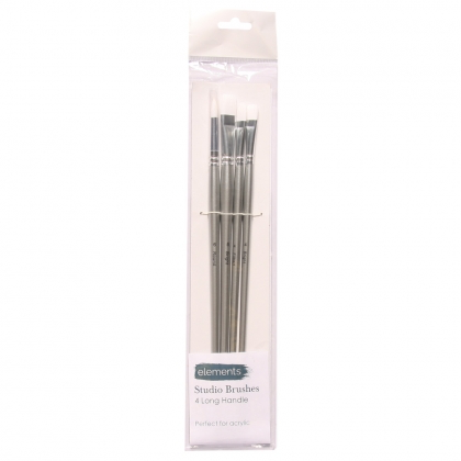 Elements Studio Brush - Set of 4 Long Handle