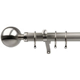Crown Curtain Tracks Viscount 28mm Brushed Steel 240cm