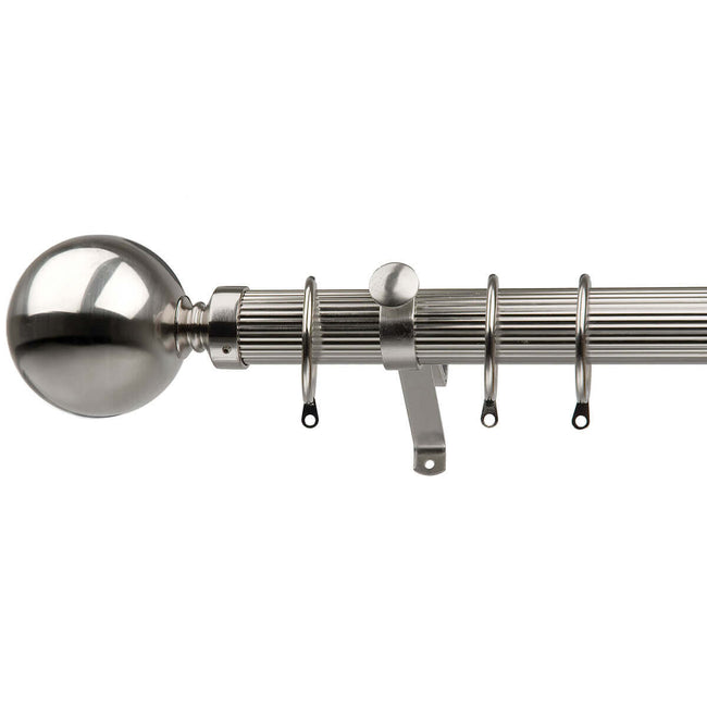 Crown Curtain Tracks Viscount 28mm Brushed Steel 240cm