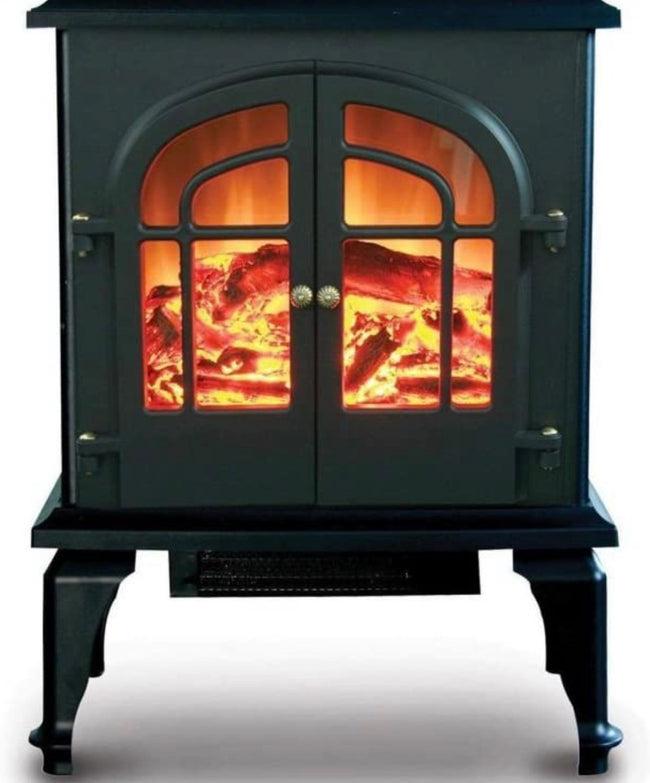 De Vielle Electric Stove, Metal, Black