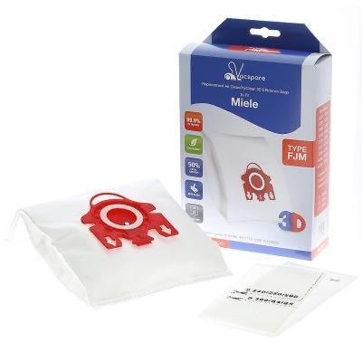 VACSPARE MIELE microfiber pack of 5 vacuum cleaner bag (type FJM)