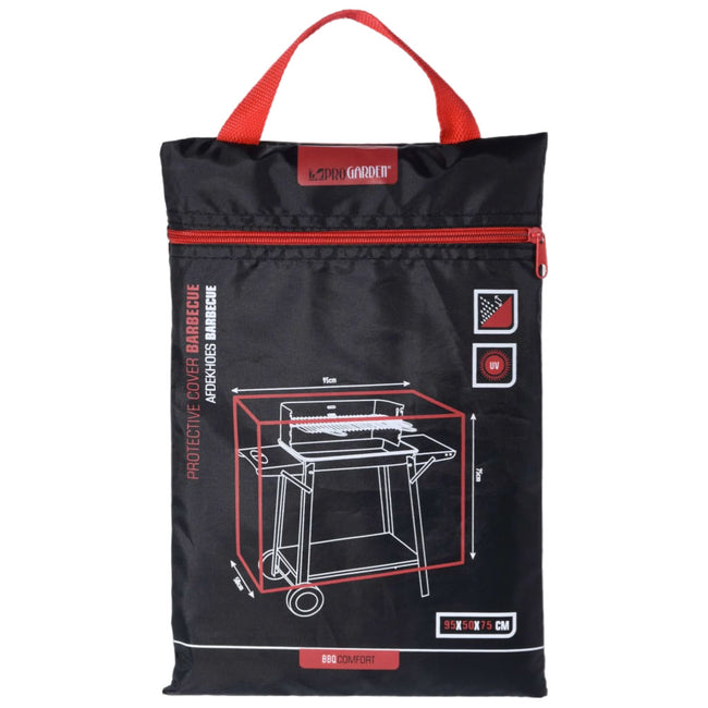 ProGarden Black Protective Cover for BBQ 95x50x75 cm