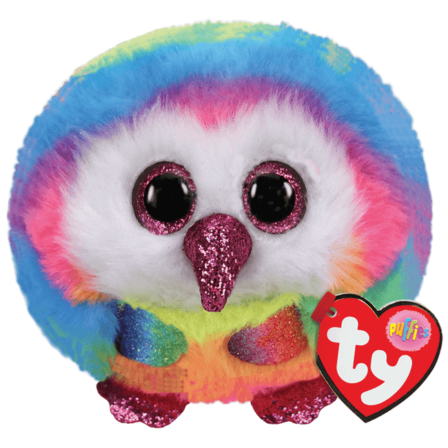 TY Puffies Owen MULTICOLOR OWL