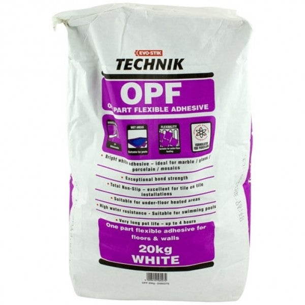 EVO Technik Flexible Tile Adhesive OPF 20Kg White