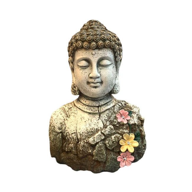Garden decor floral budda