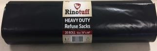 RINOTUFF HEAVY DUTY BLACK SACKS