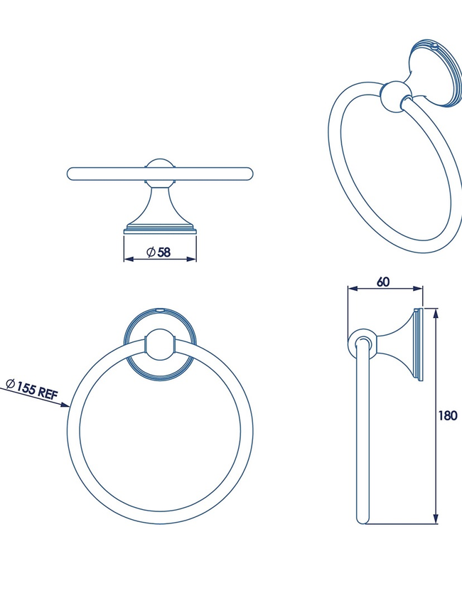 Croydex Westminster Towel Ring