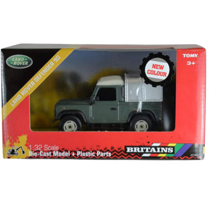 BRITAINS LAND ROVER DEFENDER 90 WITH CANOPY - GREEN