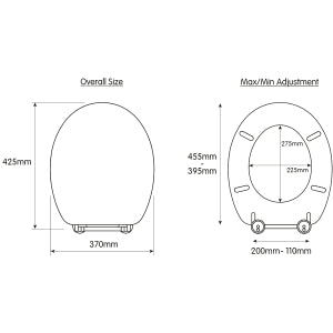 Croydex Victoria Flexi Fix White Toilet Seat