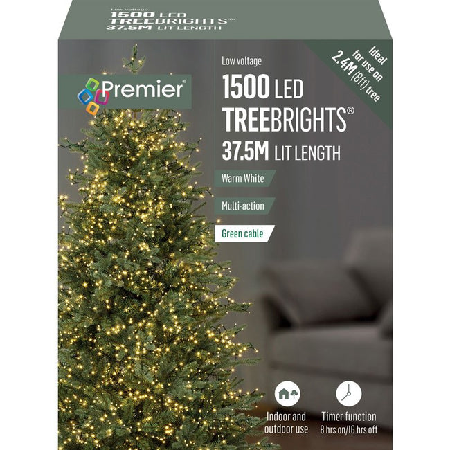 1500 Premier LED TreeBrights Christmas Tree Lights Warm White