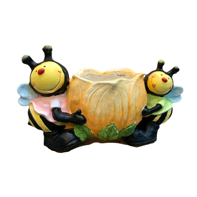 Garden decor bee flower pot
