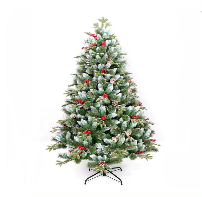 Christmas Tree with Berries and Pine cones