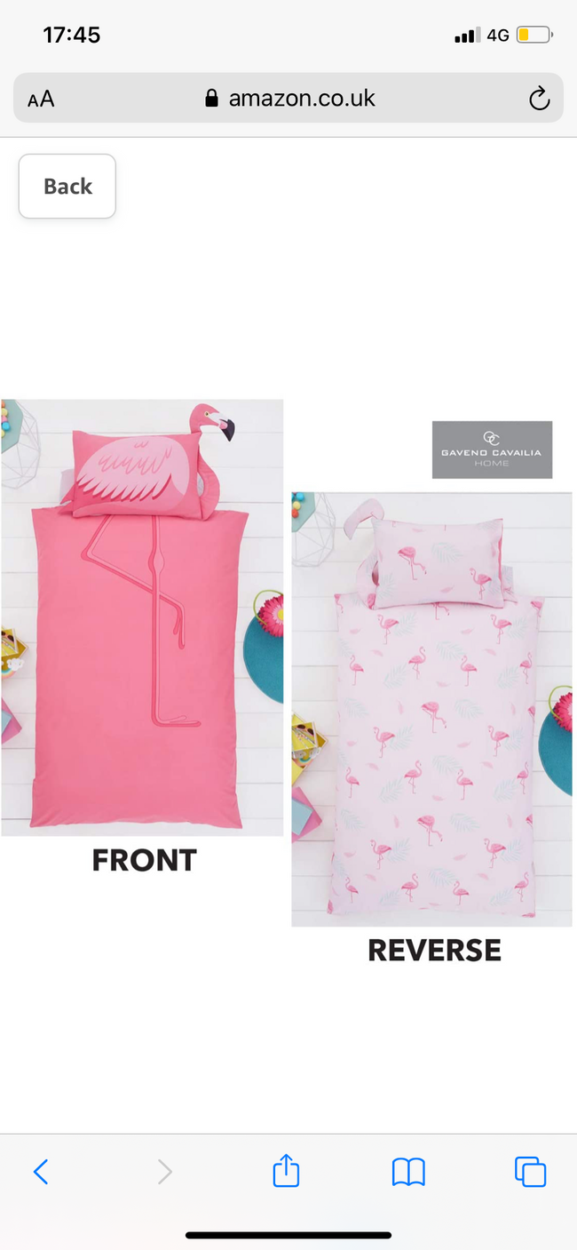 Gaveno Cavailia 3D Panel Kids Duvet Set Flamingo Single Padded Feature Animal Shaped Bedding 2 Piece Printed Reversible Bedlinen Easy Care DuvetCover Bedset 1 Quilt Cover and 1 Pillow Case