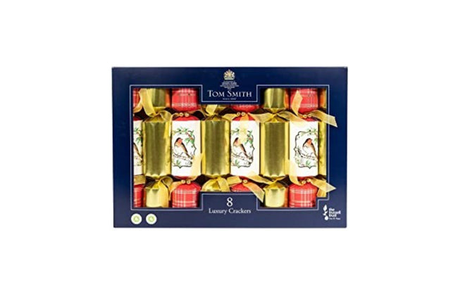 TOM SMITH CHRISTMAS CRACKERS TRADITIONAL ROBIN 8 X 12.5"