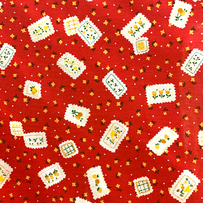Floral ticket Fabric