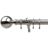 Crown Curtain Tracks Viscount 28mm Brushed Steel 240cm
