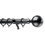 Crown Curtain Tracks Viscount 28mm Pole Antique Silver 200cm