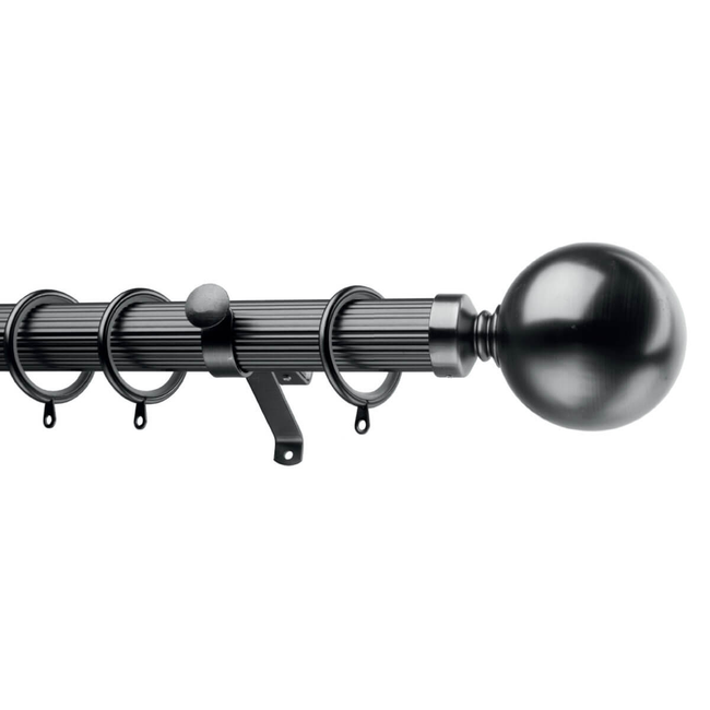 Crown Curtain Tracks Viscount 28mm Pole Antique Silver 200cm