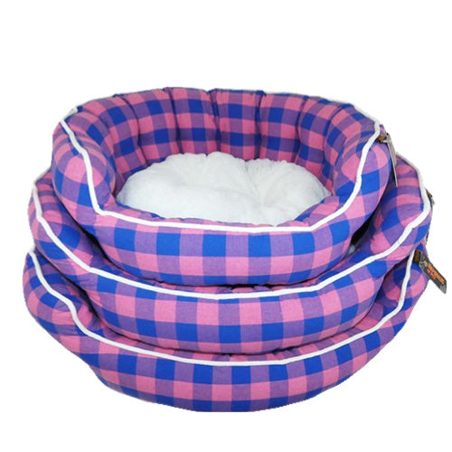 Republic of Pet Snuggle Pink & Blue Patchwork Dog Beds