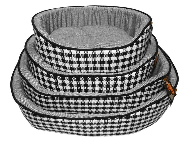 Republic of Pet McClean Black Checkerboard Dog Bed