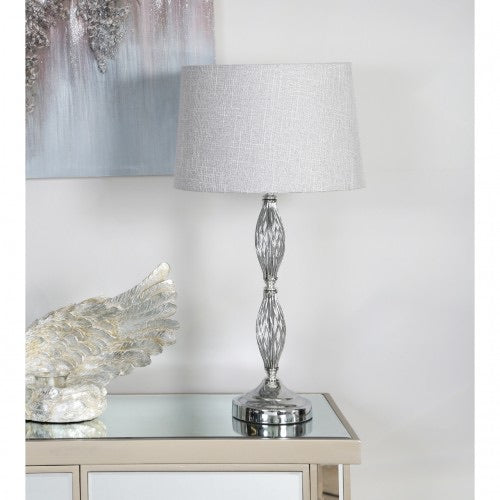 Value Wire Ball Table Lamp With Light Grey Shade