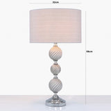 CIMC Value Three Ceramic Ball Table Lamp With Silver Shade