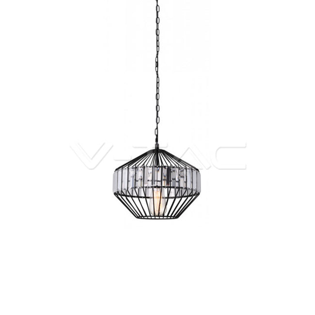 Pendant Light Metal W / Crystal Middle