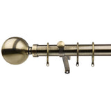 Crown Curtain Tracks Viscount 28mm Pole Antique Brass 160cm