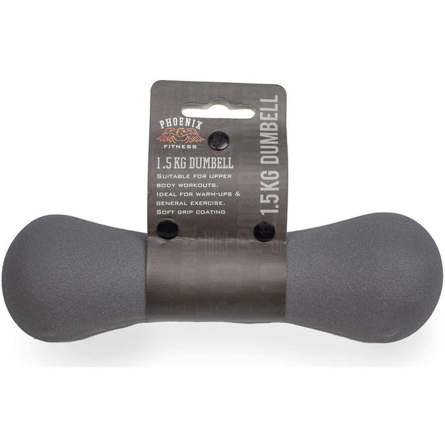 Phoenix Fitness Neoprene 1.5kg Dumbbell - Grey