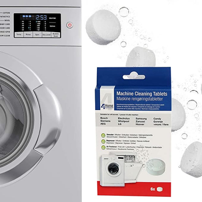 4YourHome Dishwasher & Washing Machine 3 IN 1 Action Cleaning Tablets - Pack of 6