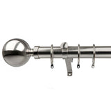 Crown Curtain Tracks Viscount 28mm Brushed Steel 240cm