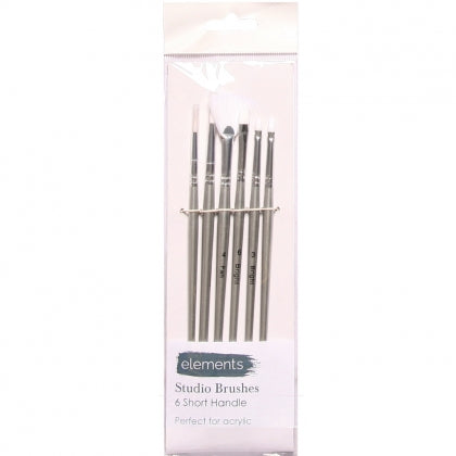 Elements Studio Brush - Set of 6 Short Handle