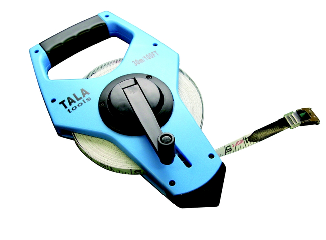 Tala 100m(330ft) Fibreglass Open Frame Long Tape