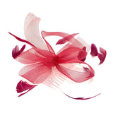 Rose Red Mesh Headpiece
