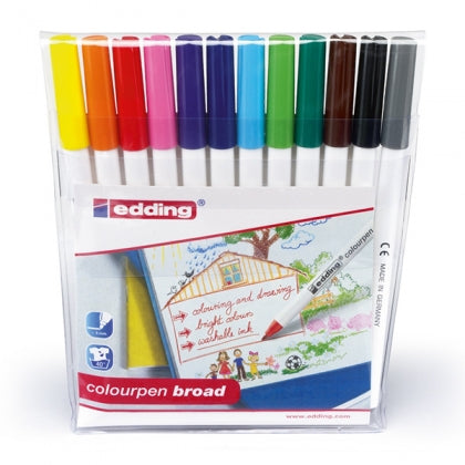 edding Colourpen Broad - Wallet of 12